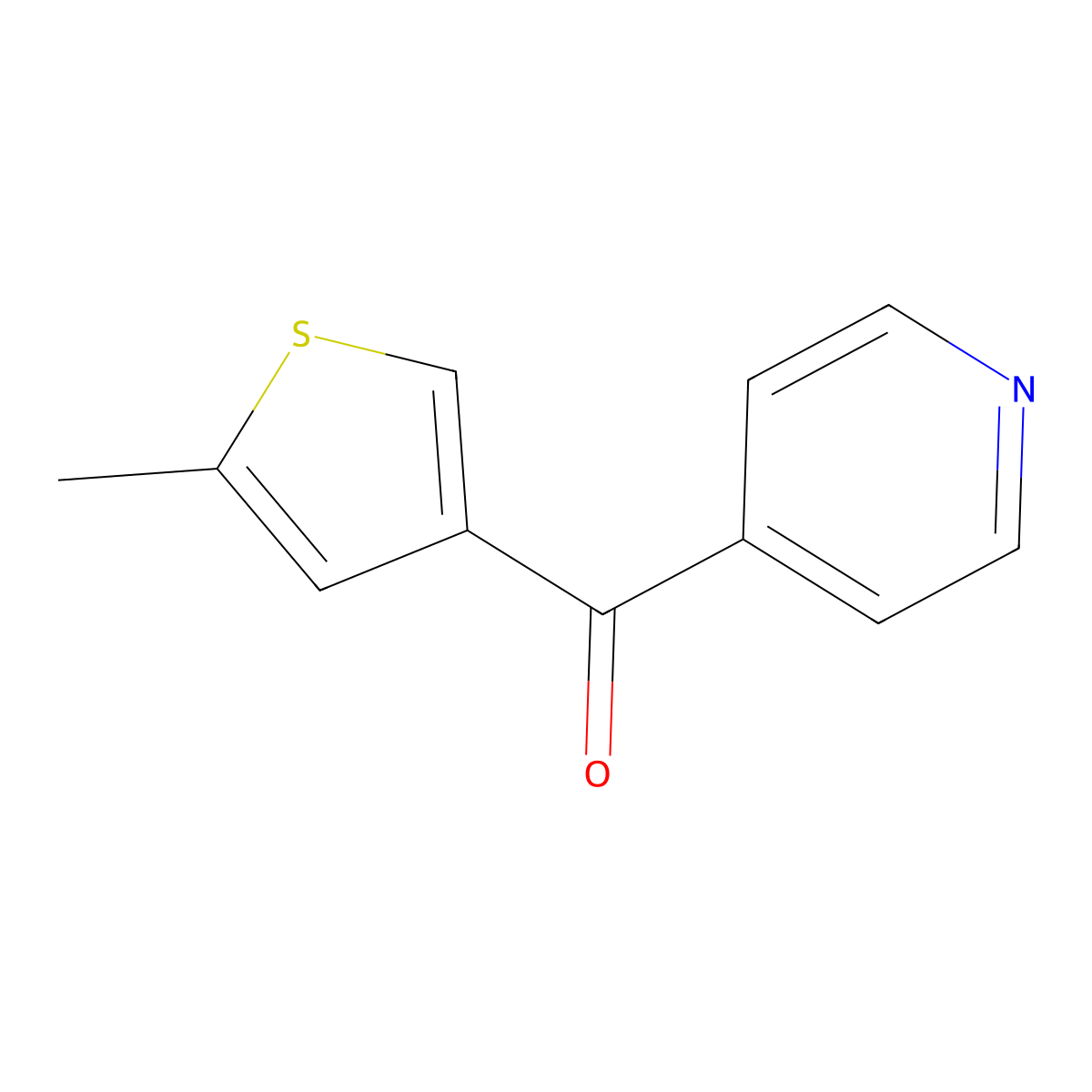 (5-Methyl-3-thienyl)-4-pyridinylmethanone molecular structure, CAS 1479826-34-0