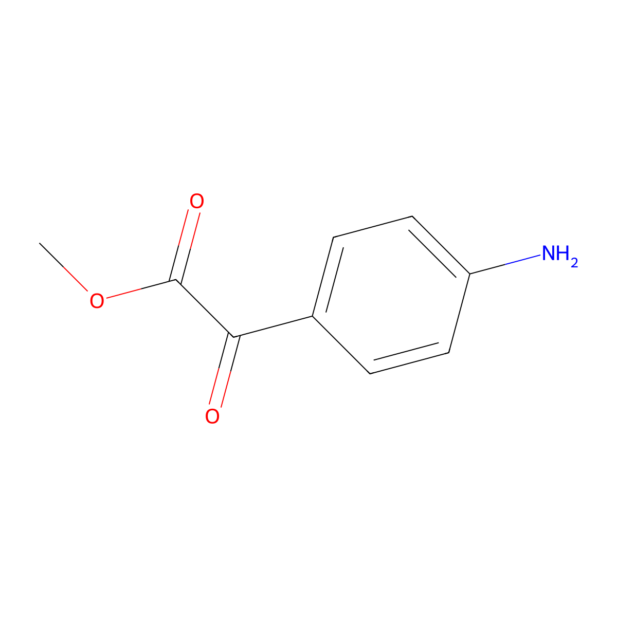 Methyl 2-(4-aminophenyl)-2-oxoacetate molecular structure, CAS 147983-65-1