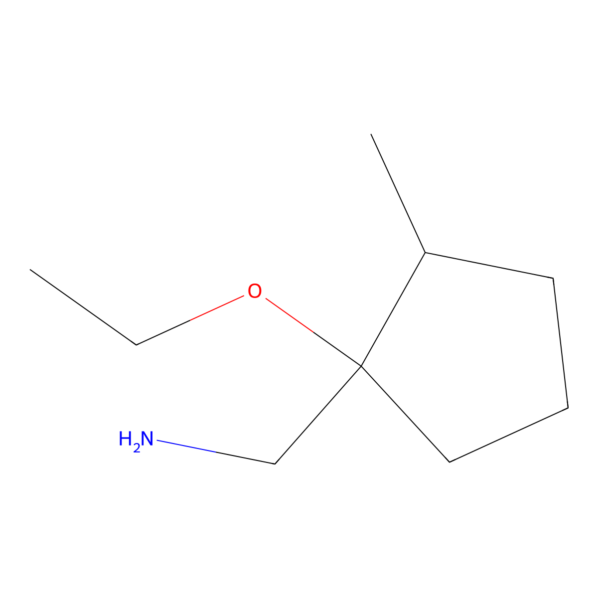 (1-Ethoxy-2-methylcyclopentyl)methanamine molecular structure, CAS 1479840-78-2