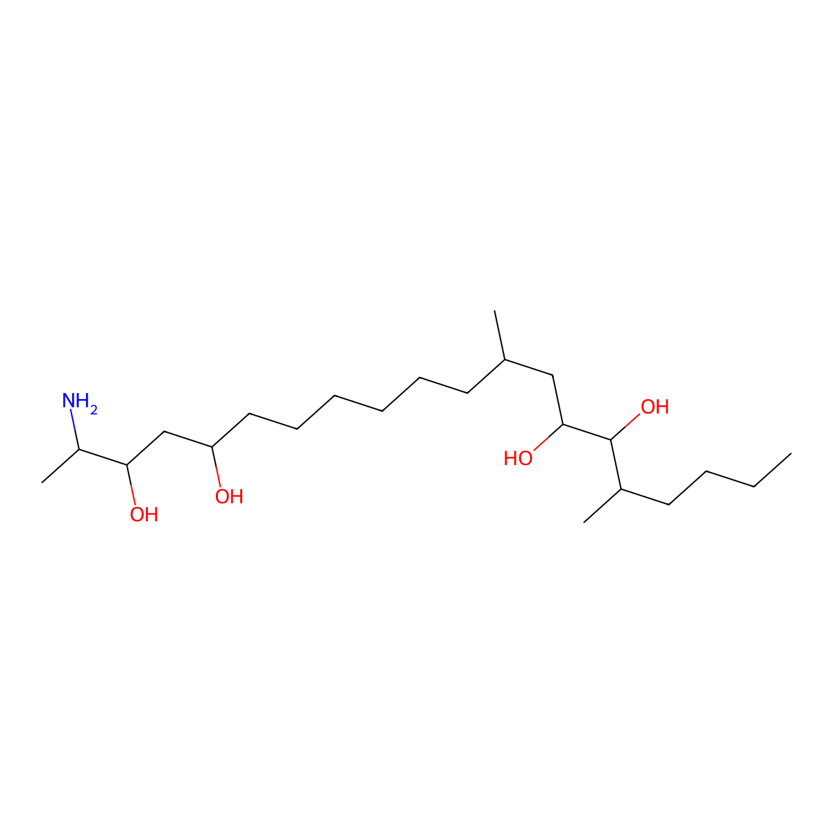 (2S,3S,5R,12S,14S,15R,16R)-2-amino-12,16-dimethylicosane-3,5,14,15-tetrol molecular structure, CAS 147985-10-2