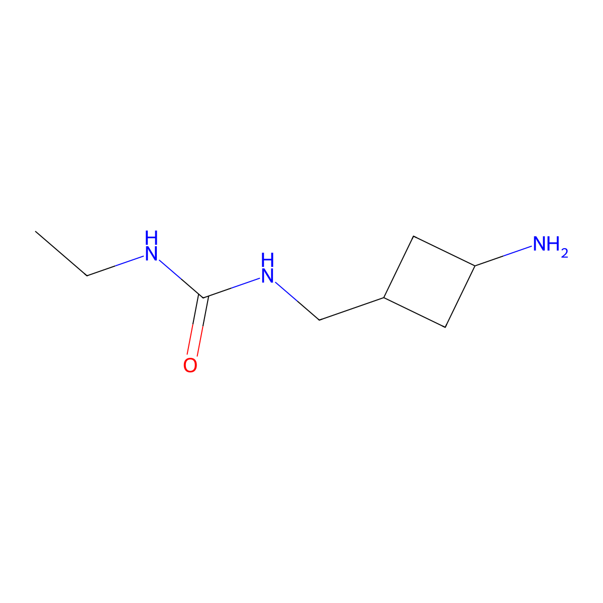 1-[(3-Aminocyclobutyl)methyl]-3-ethylurea molecular structure, CAS 1479859-12-5