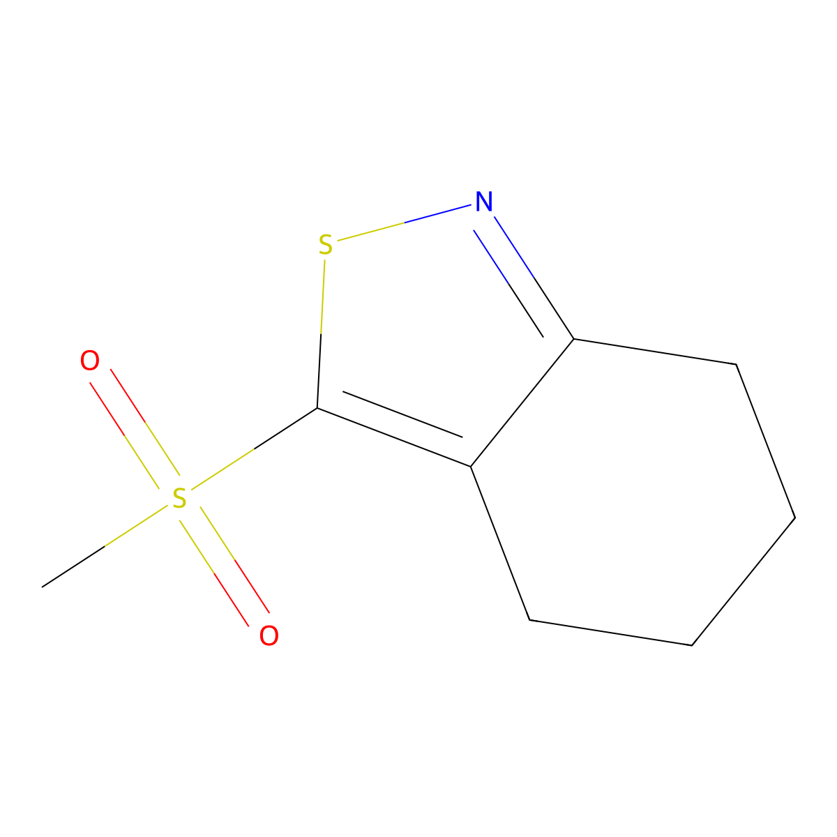 3-Methanesulfonyl-4,5,6,7-tetrahydro-2,1-benzothiazole molecular structure, CAS 1479866-55-1