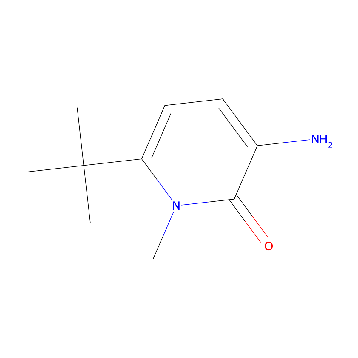 3-Amino-6-tert-butyl-1-methyl-1,2-dihydropyridin-2-one molecular structure, CAS 1479866-65-3