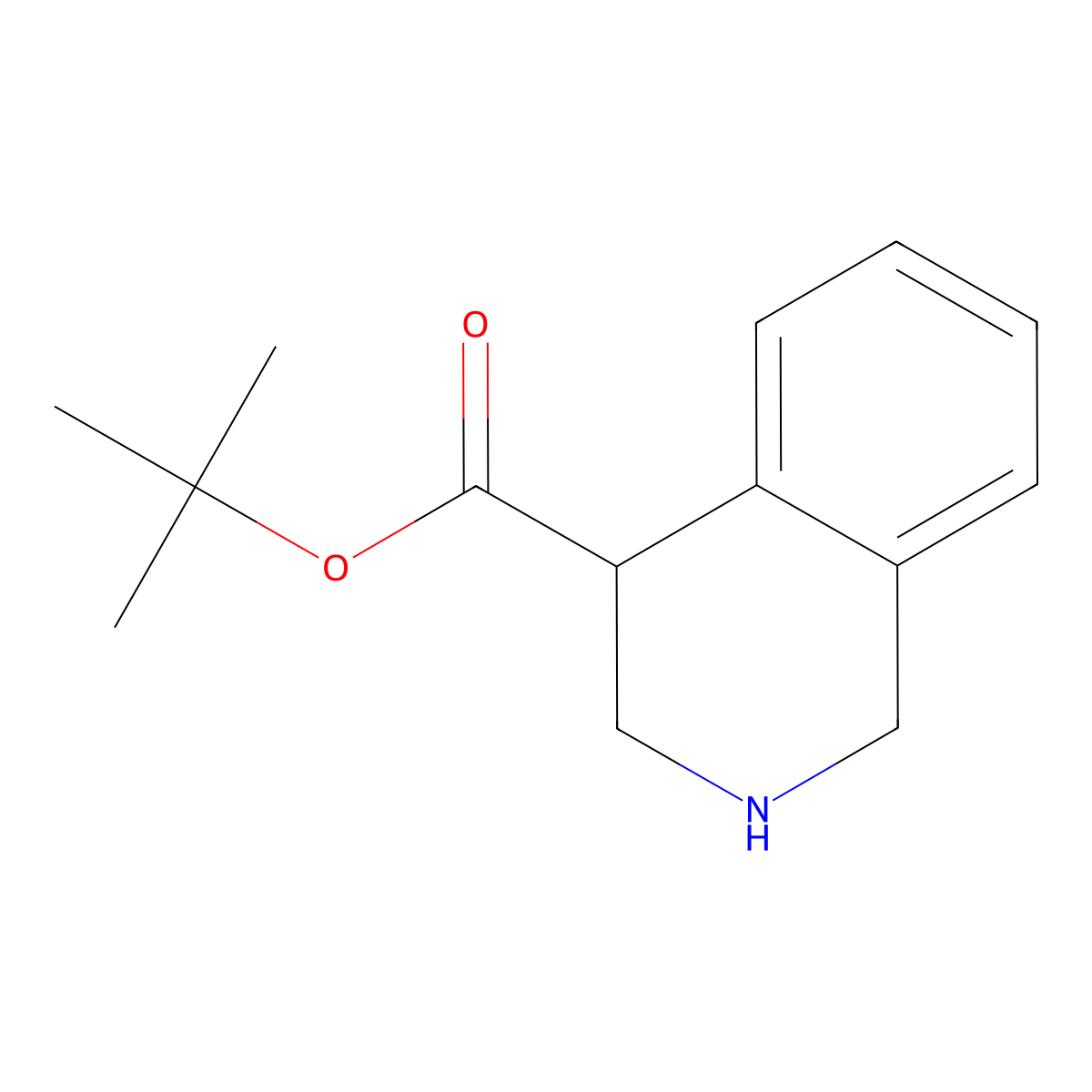 Tert-butyl 1,2,3,4-tetrahydroisoquinoline-4-carboxylate molecular structure, CAS 1479898-20-8