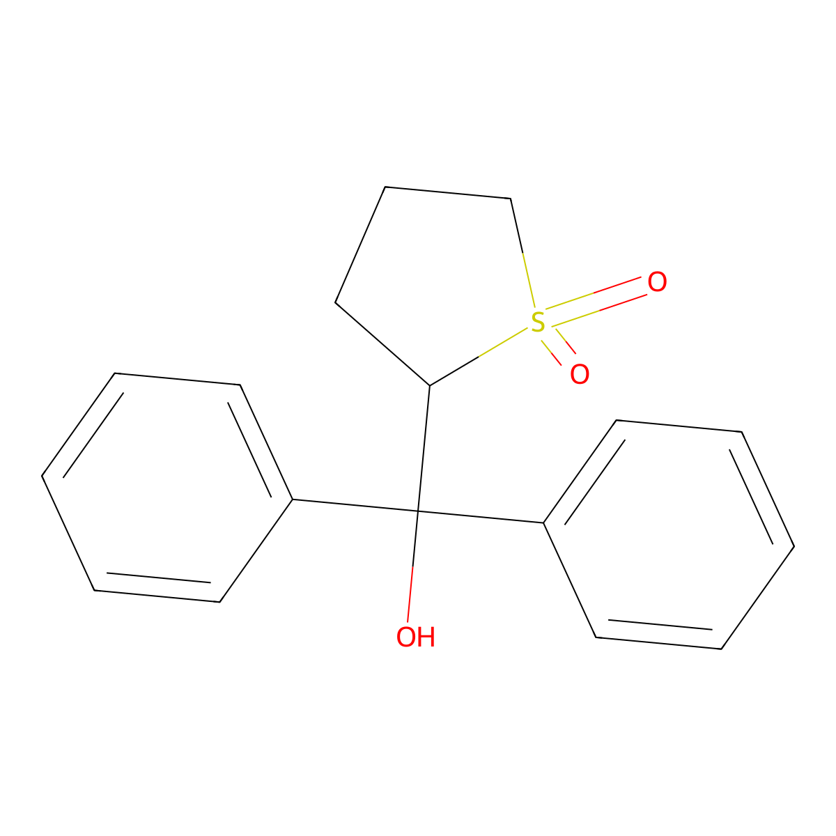 alpha,alpha-Diphenyl-2-sulfolanemethanol molecular structure, CAS 14799-06-5