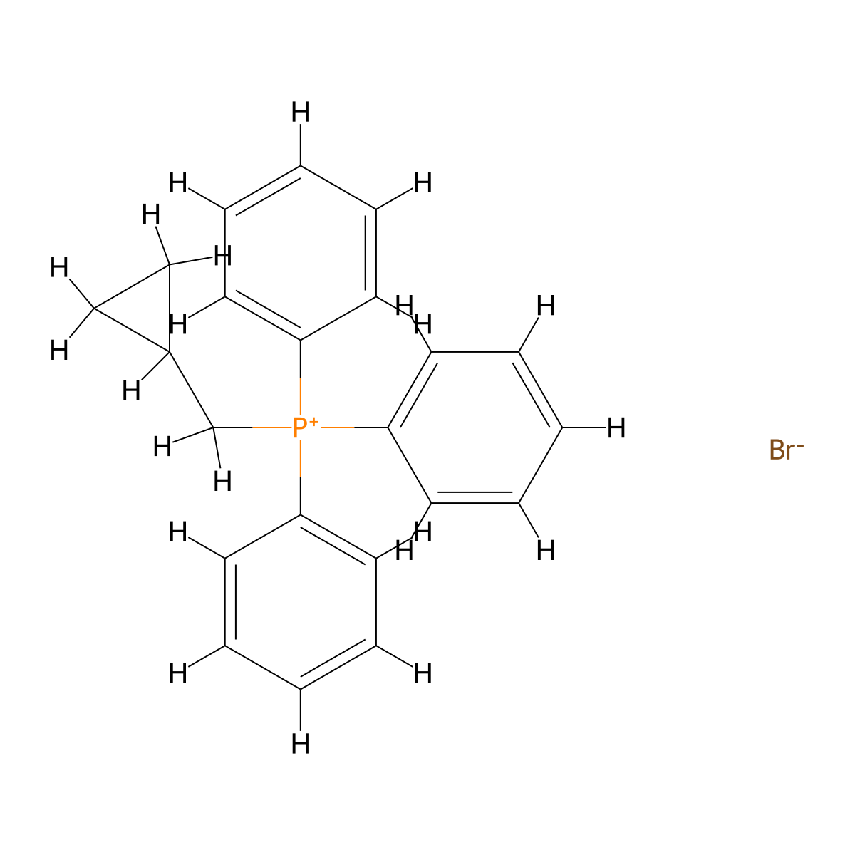 (Cyclopropylmethyl)triphenylphosphonium bromide molecular structure, CAS 14799-82-7
