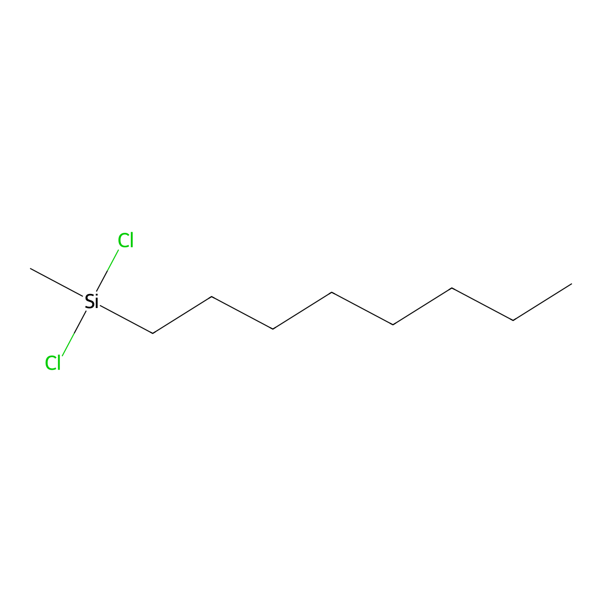 Silane, dichloromethyloctyl- molecular structure, CAS 14799-93-0