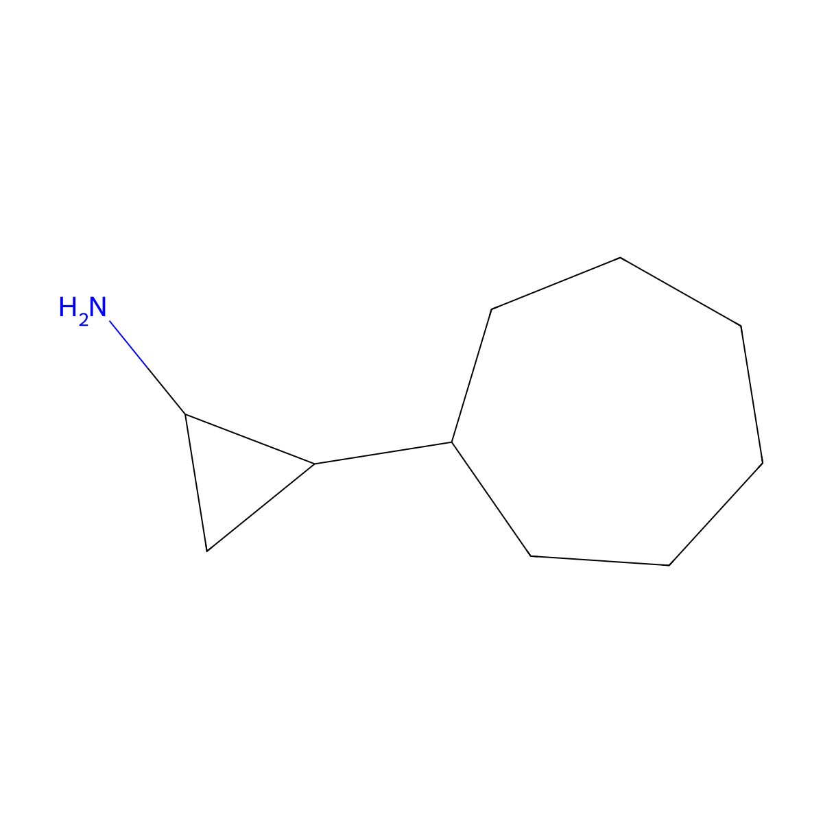 2-Cycloheptylcyclopropan-1-amine molecular structure, CAS 1479900-73-6
