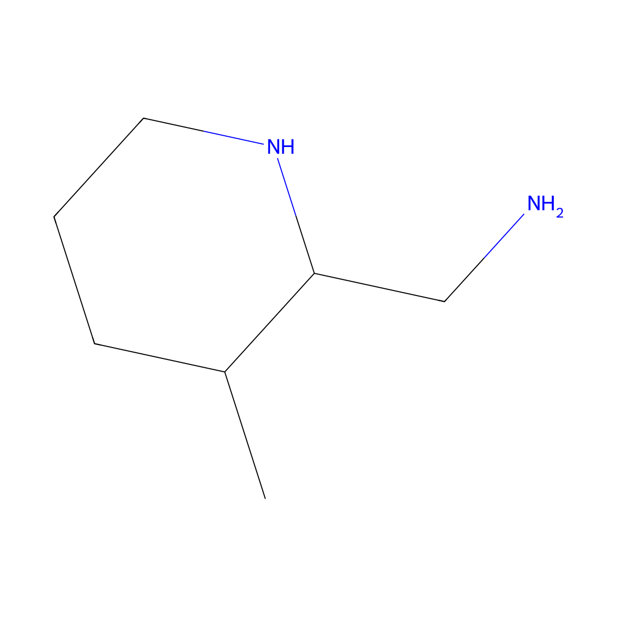 (3-Methylpiperidin-2-yl)methanamine molecular structure, CAS 1479901-17-1