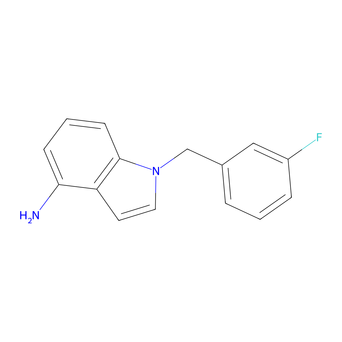 1-(3-fluorobenzyl)-1H-indol-4-amine molecular structure, CAS 1479910-15-0
