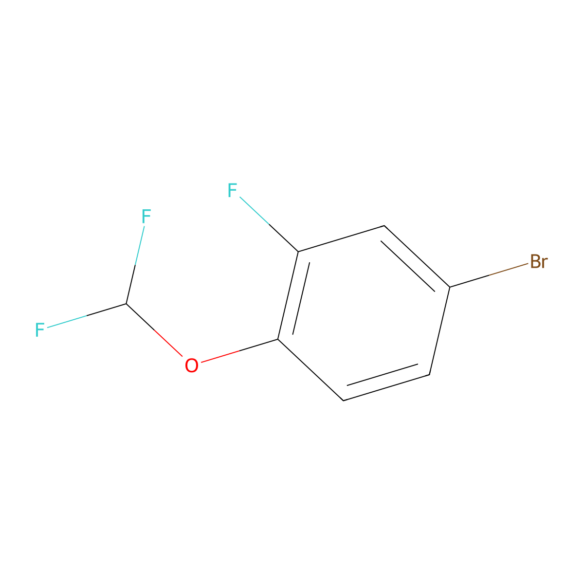4-(Difluoromethoxy)-3-fluorobromobenzene molecular structure, CAS 147992-27-6
