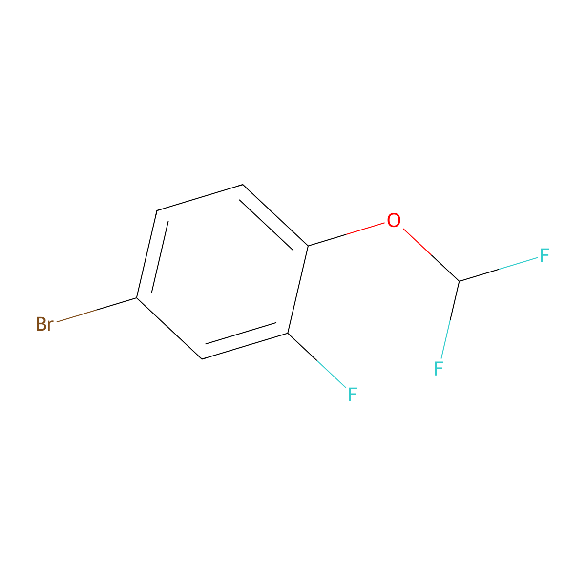 4-(Difluoromethoxy)-3-fluorobromobenzene molecular structure, CAS 147992-27-6