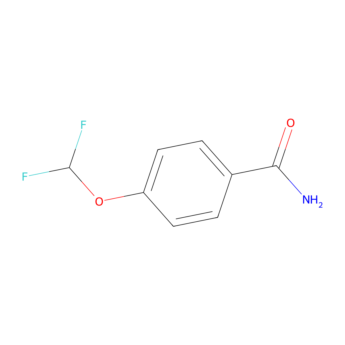 4-(Difluoromethoxy)benzamide molecular structure, CAS 147992-28-7