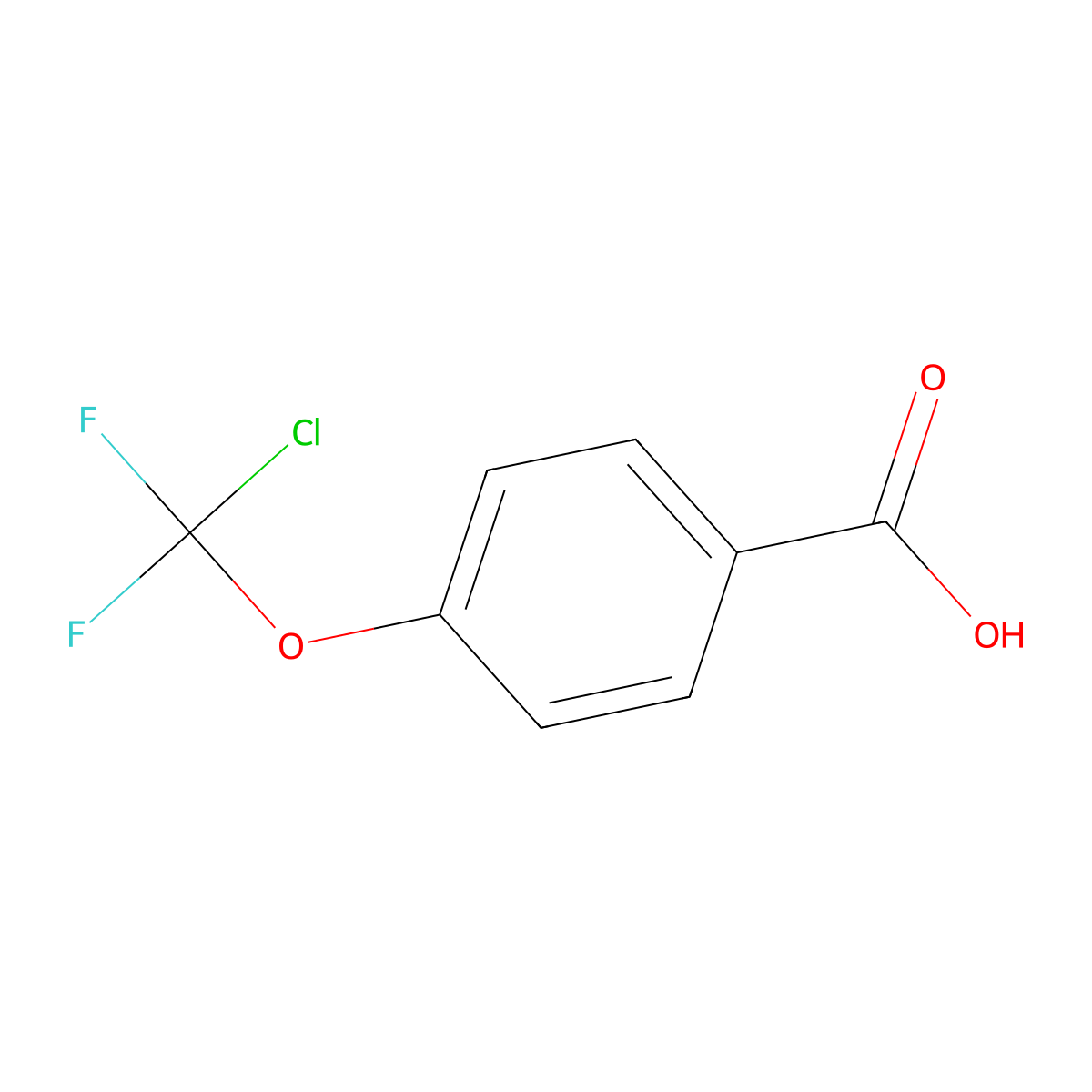 4-(Chlorodifluoromethoxy)benzoic acid molecular structure, CAS 147992-34-5