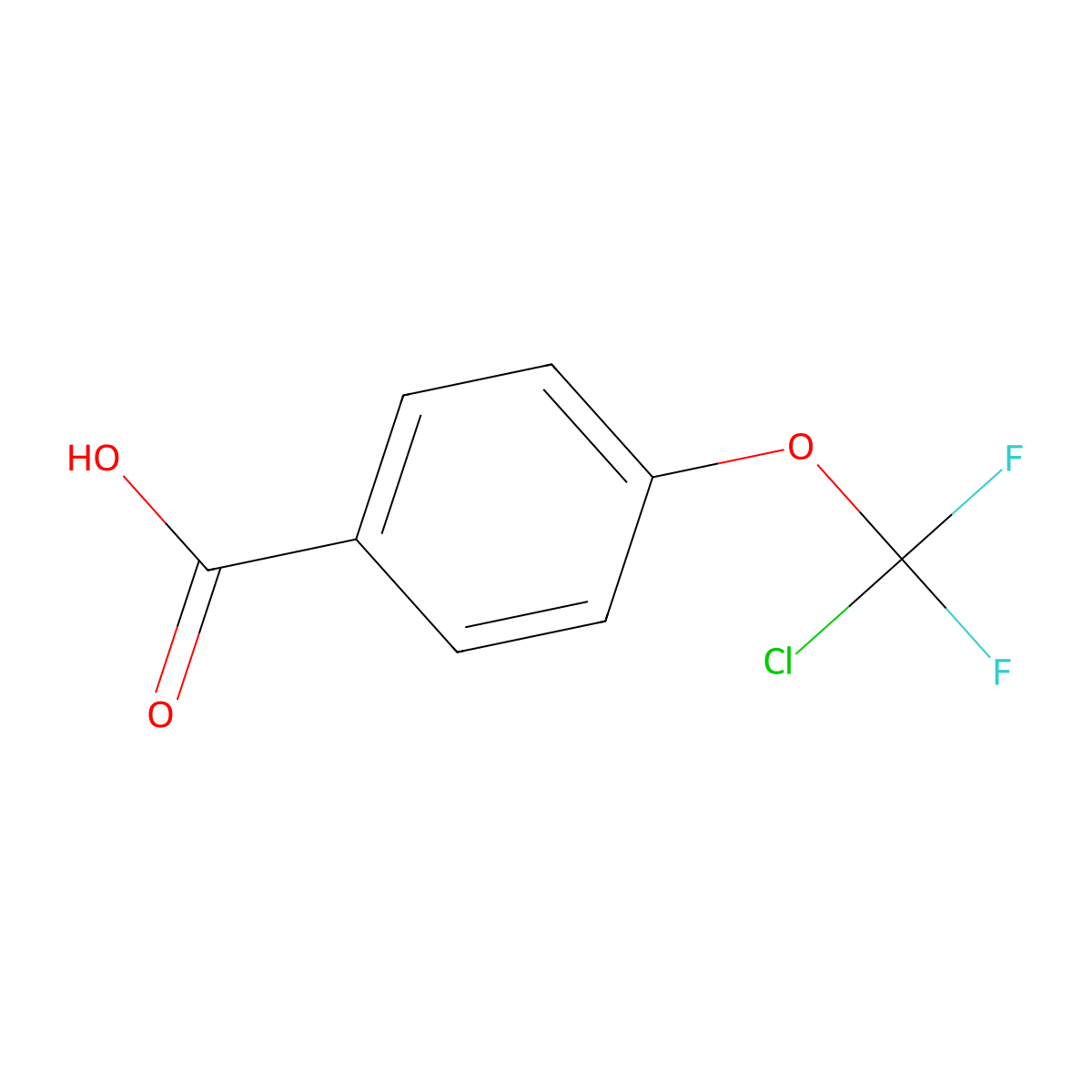 4-(Chlorodifluoromethoxy)benzoic acid molecular structure, CAS 147992-34-5