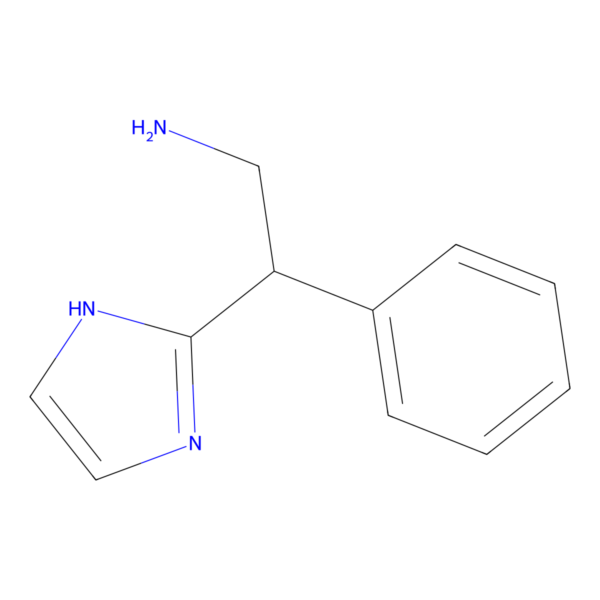2-(1H-imidazol-2-yl)-2-phenylethan-1-amine molecular structure, CAS 1479921-86-2