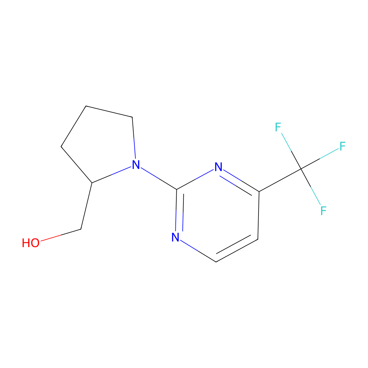 (1-(4-(Trifluoromethyl)pyrimidin-2-yl)pyrrolidin-2-yl)methanol molecular structure, CAS 1479923-75-5