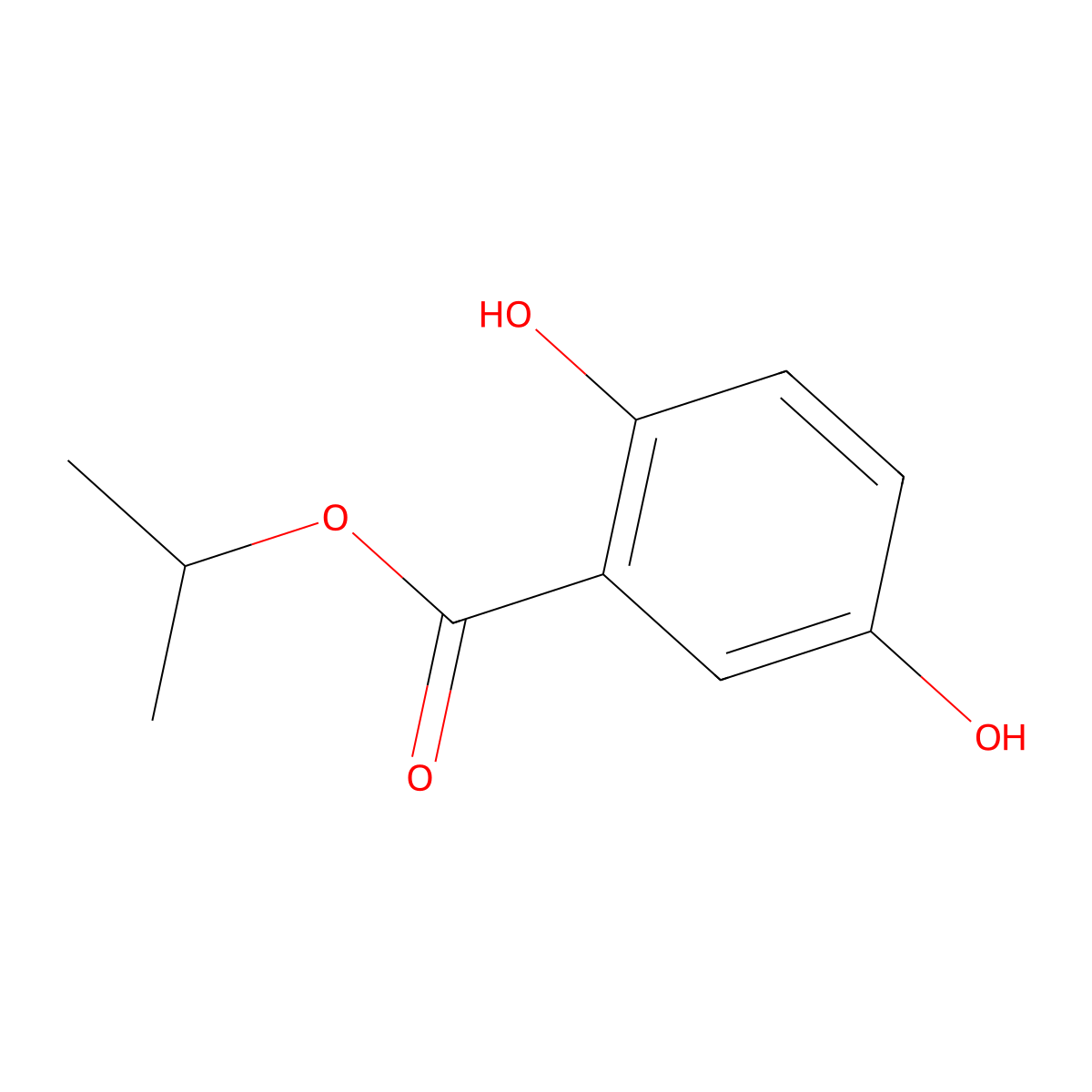 Isopropyl 2,5-Dihydroxybenzoate molecular structure, CAS 147993-48-4
