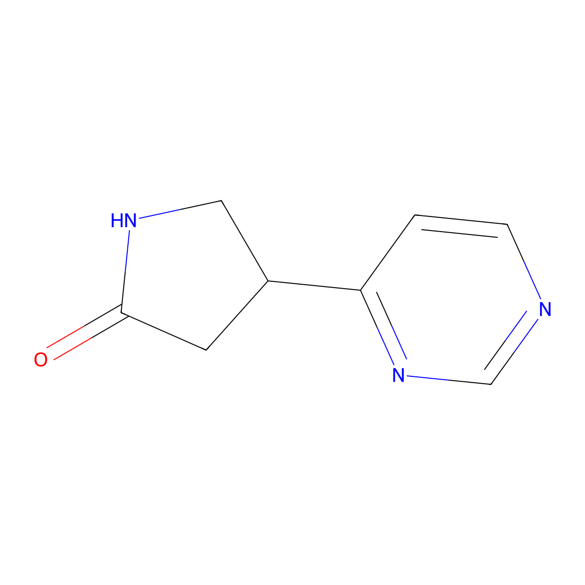 4-(Pyrimidin-4-yl)pyrrolidin-2-one molecular structure, CAS 1479935-35-7