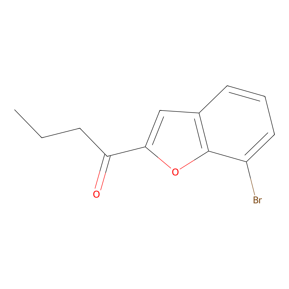 1-(7-Bromo-1-benzofuran-2-yl)butan-1-one molecular structure, CAS 1479936-52-1