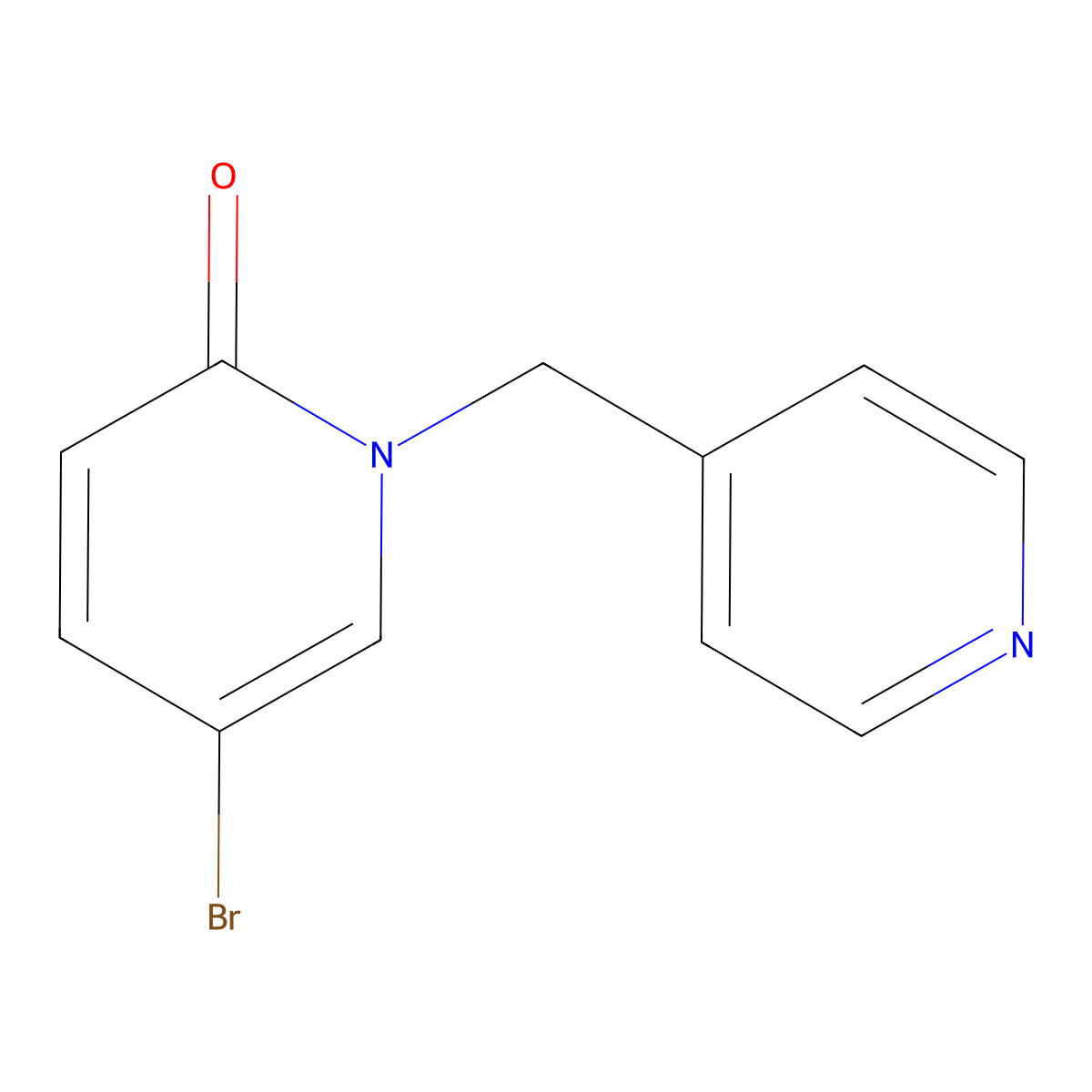 5-Bromo-1-(pyridin-4-ylmethyl)pyridin-2(1H)-one molecular structure, CAS 1479943-50-4