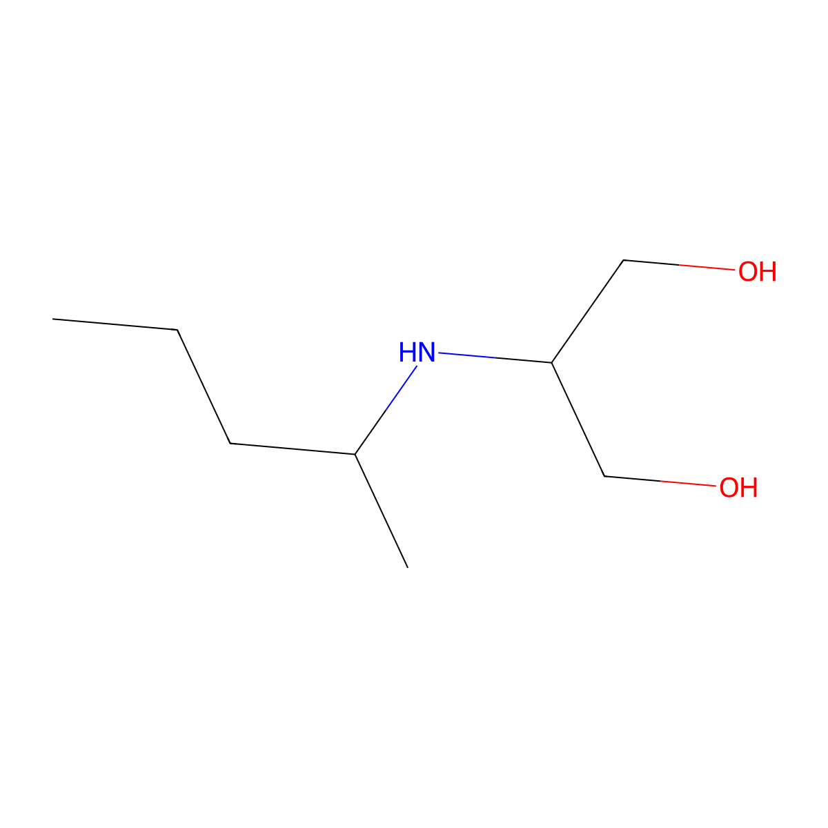 2-[(Pentan-2-yl)amino]propane-1,3-diol molecular structure, CAS 1479946-16-1