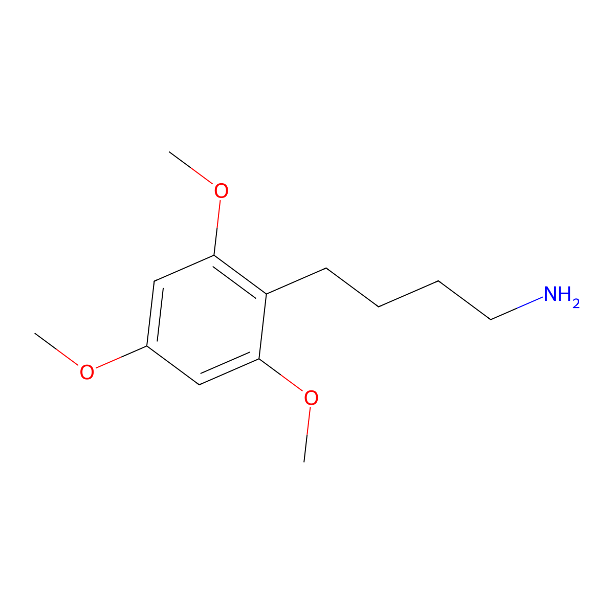 4-(2,4,6-Trimethoxyphenyl)butan-1-amine molecular structure, CAS 1479954-12-5