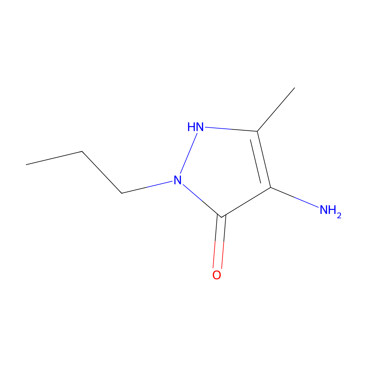 4-Amino-3-methyl-1-propyl-1H-pyrazol-5-OL molecular structure, CAS 1479961-33-5