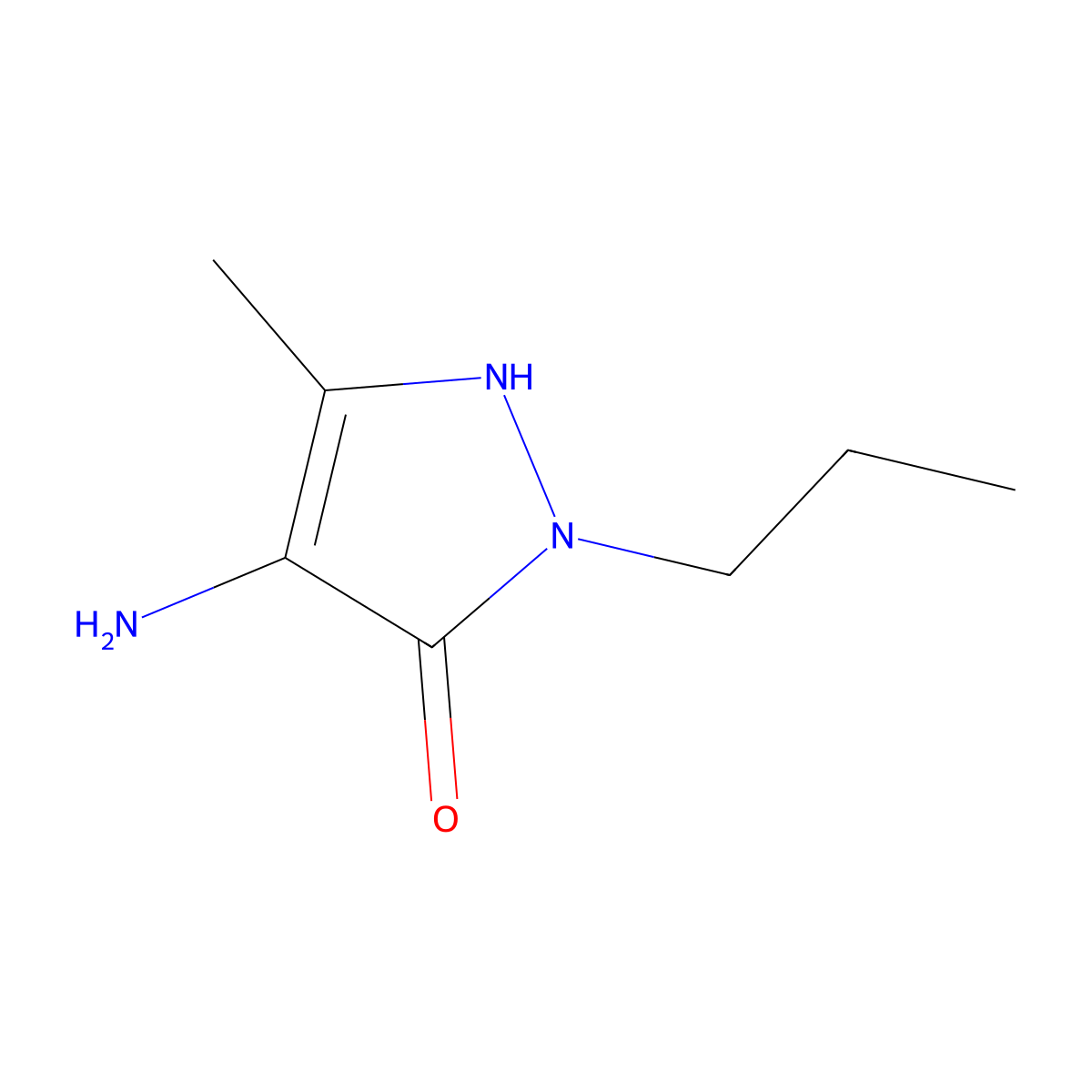 4-Amino-3-methyl-1-propyl-1H-pyrazol-5-OL molecular structure, CAS 1479961-33-5