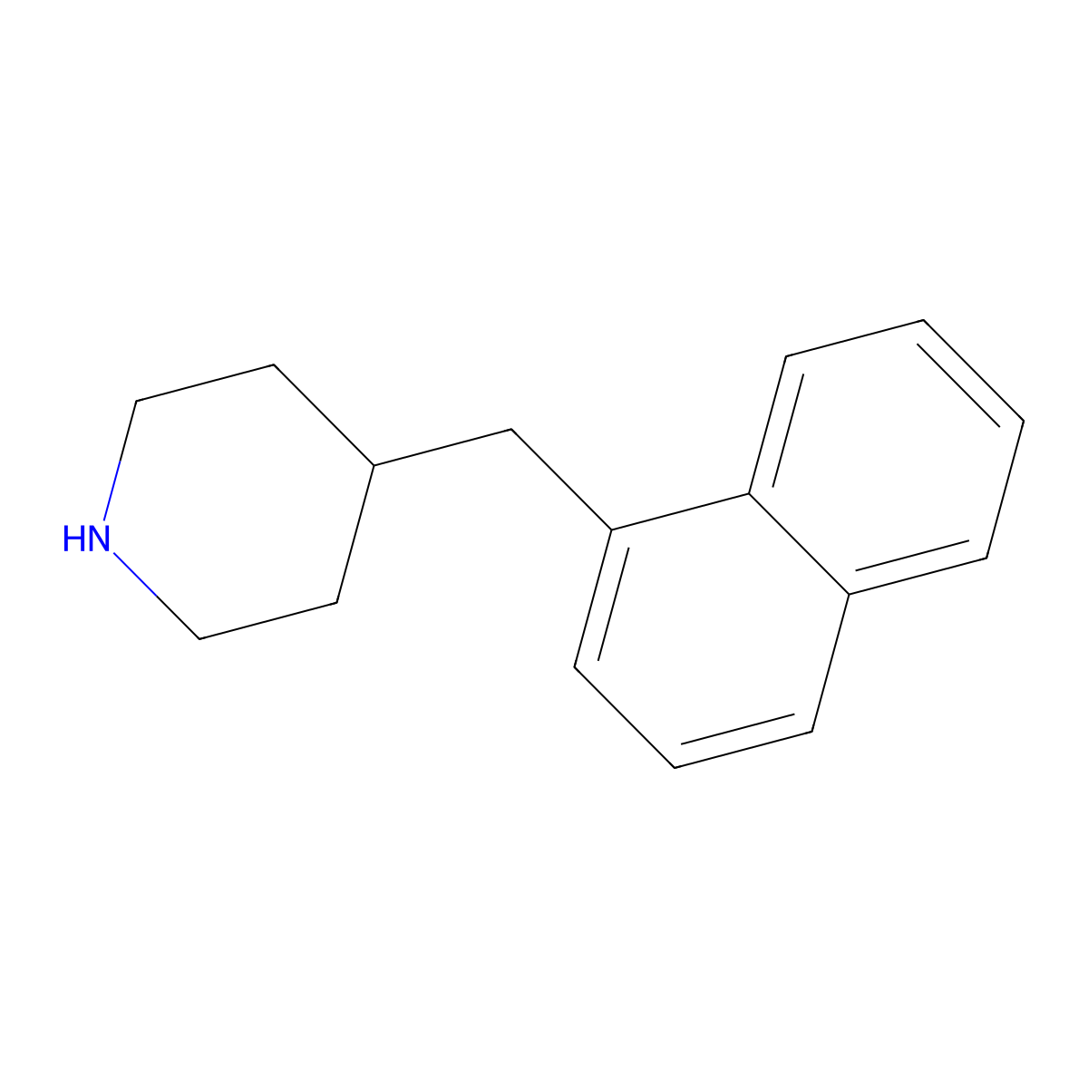 4-[(Naphthalen-1-yl)methyl]piperidine molecular structure, CAS 1479962-25-8