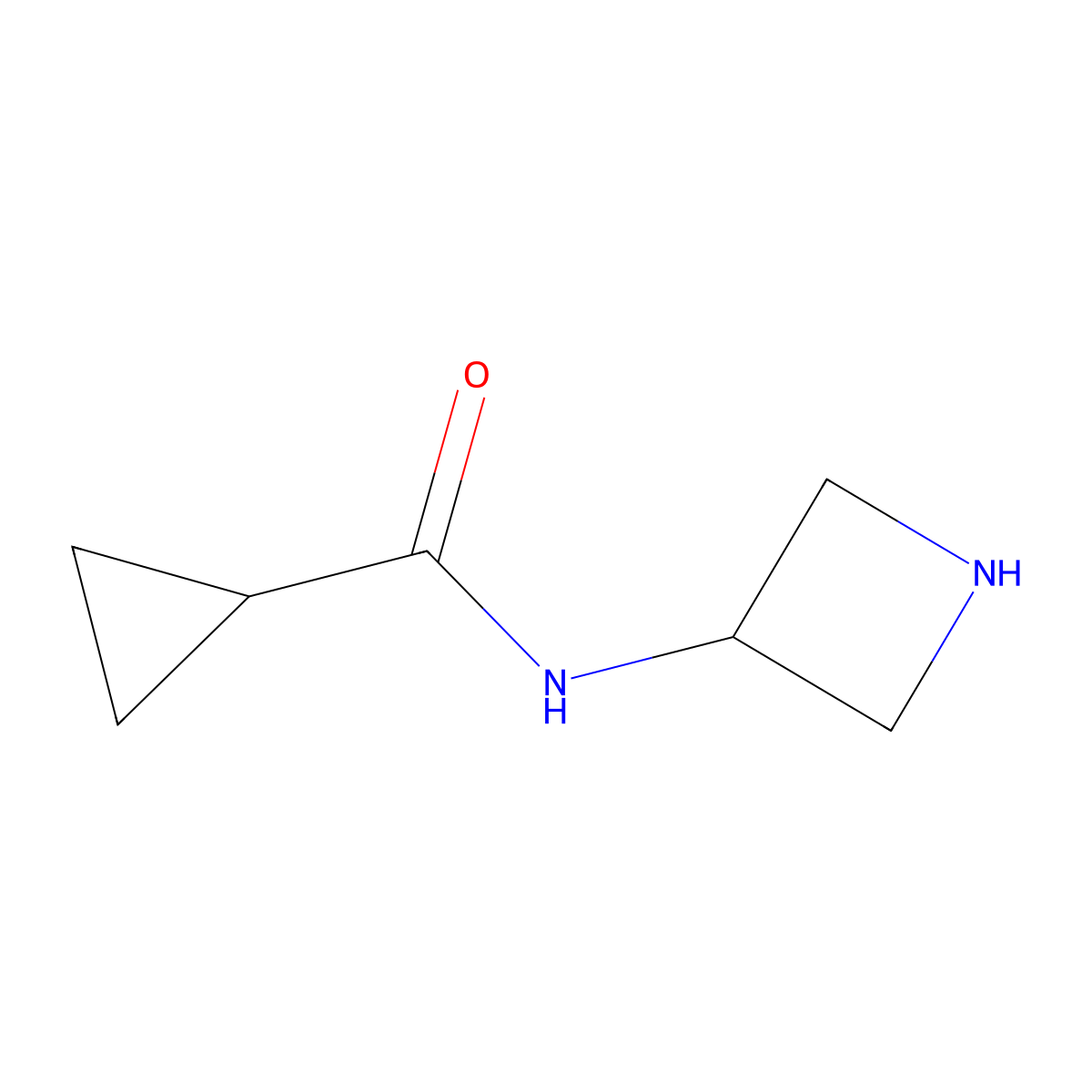 N-(azetidin-3-yl)cyclopropanecarboxamide molecular structure, CAS 1479979-63-9
