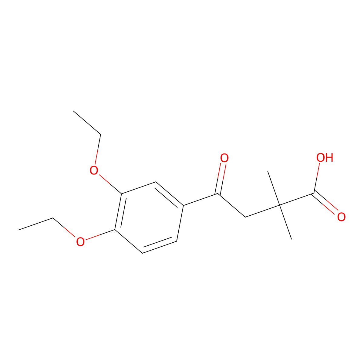 4-(3,4-Diethoxyphenyl)-2,2-dimethyl-4-oxobutanoic acid molecular structure, CAS 1479982-91-6