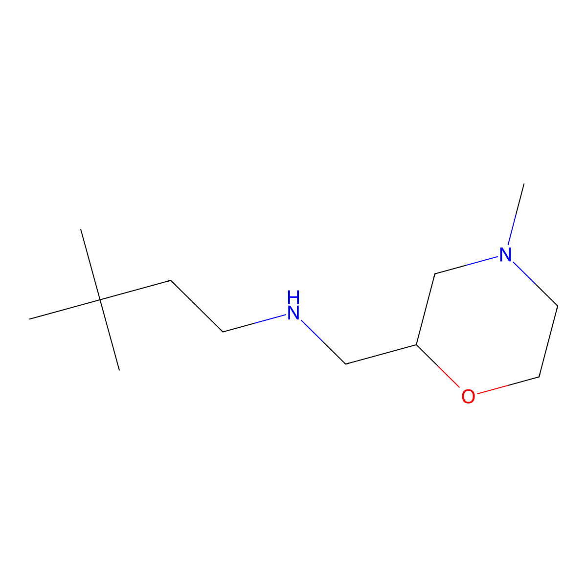 (3,3-Dimethylbutyl)[(4-methylmorpholin-2-yl)methyl]amine molecular structure, CAS 1479983-25-9
