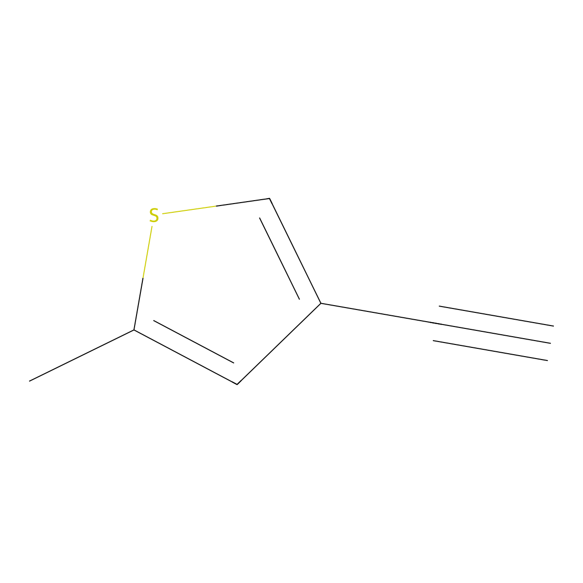 4-Ethynyl-2-methylthiophene molecular structure, CAS 1479991-56-4