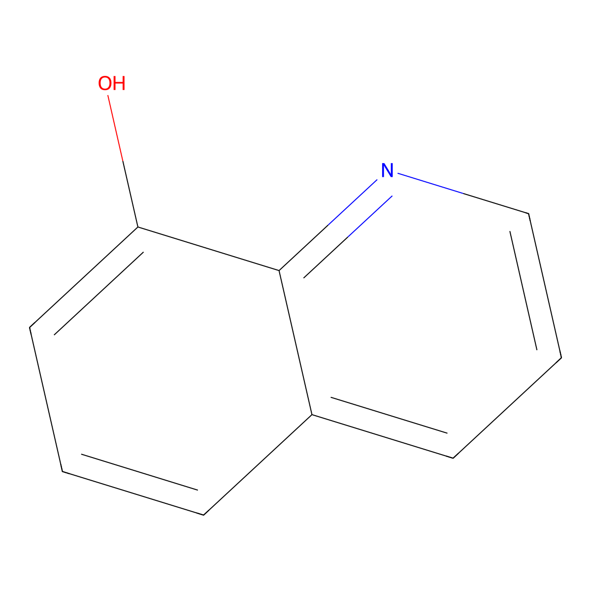 8-Hydroxyquinoline molecular structure, CAS 148-24-3