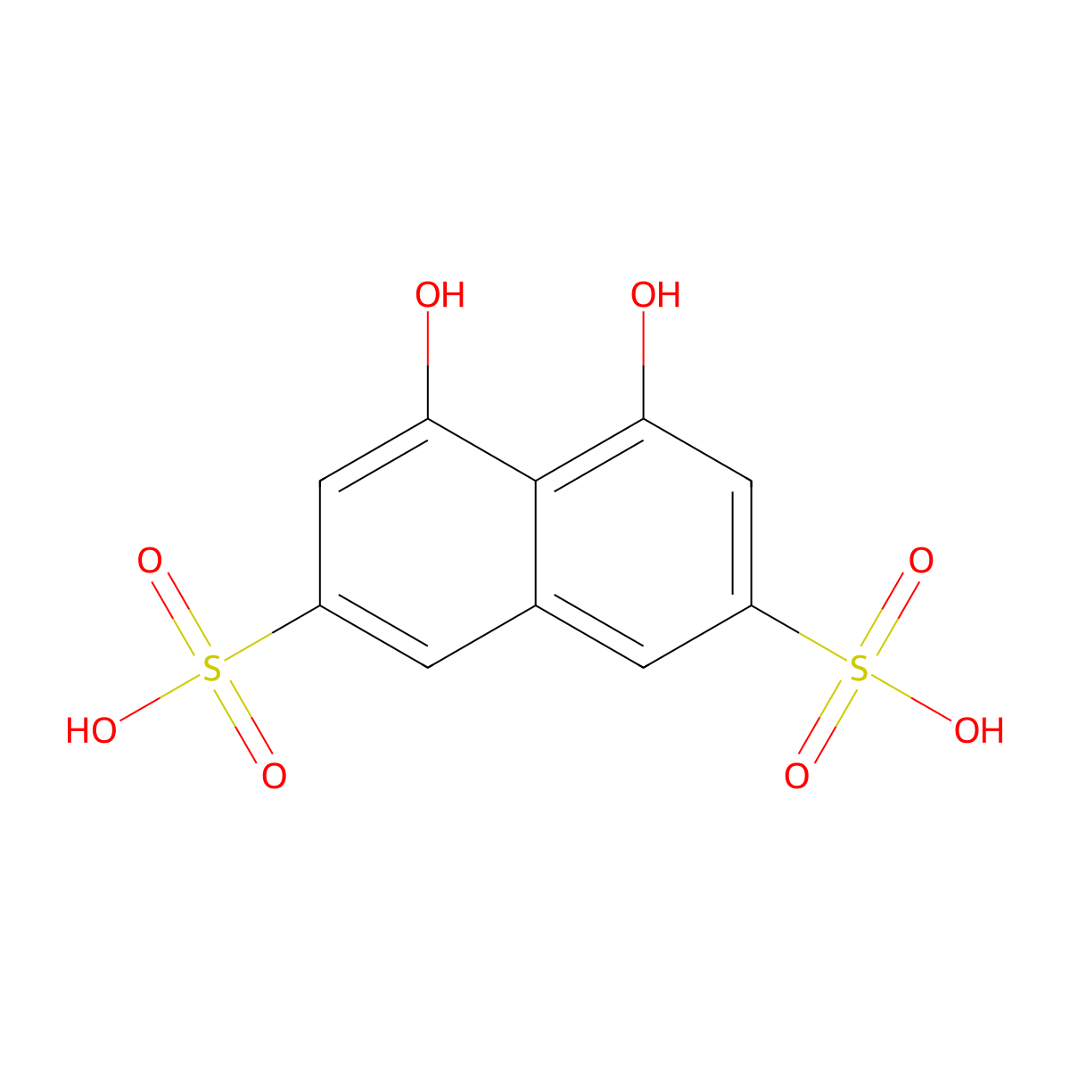 Chromotropic acid molecular structure, CAS 148-25-4