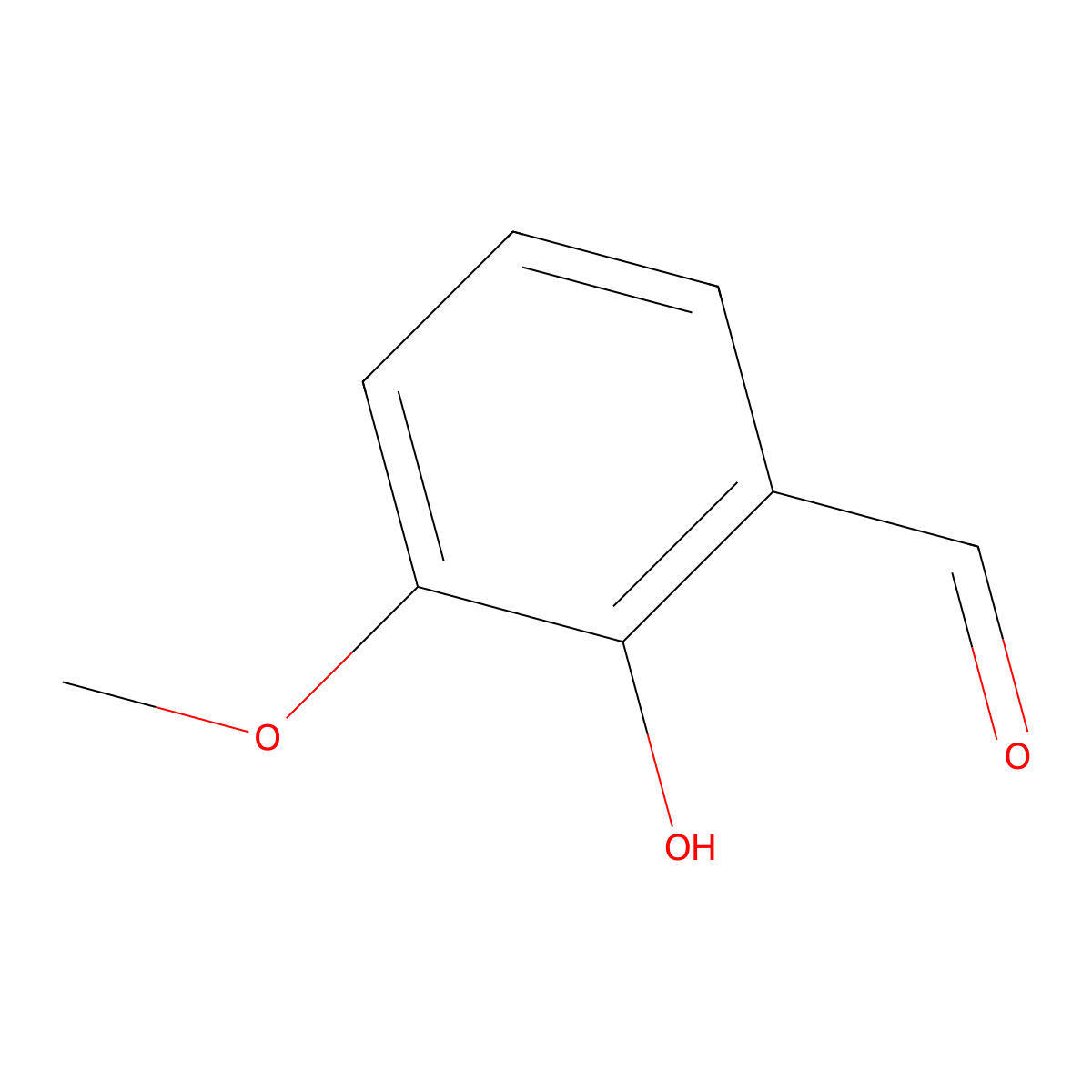 o-Vanillin molecular structure, CAS 148-53-8