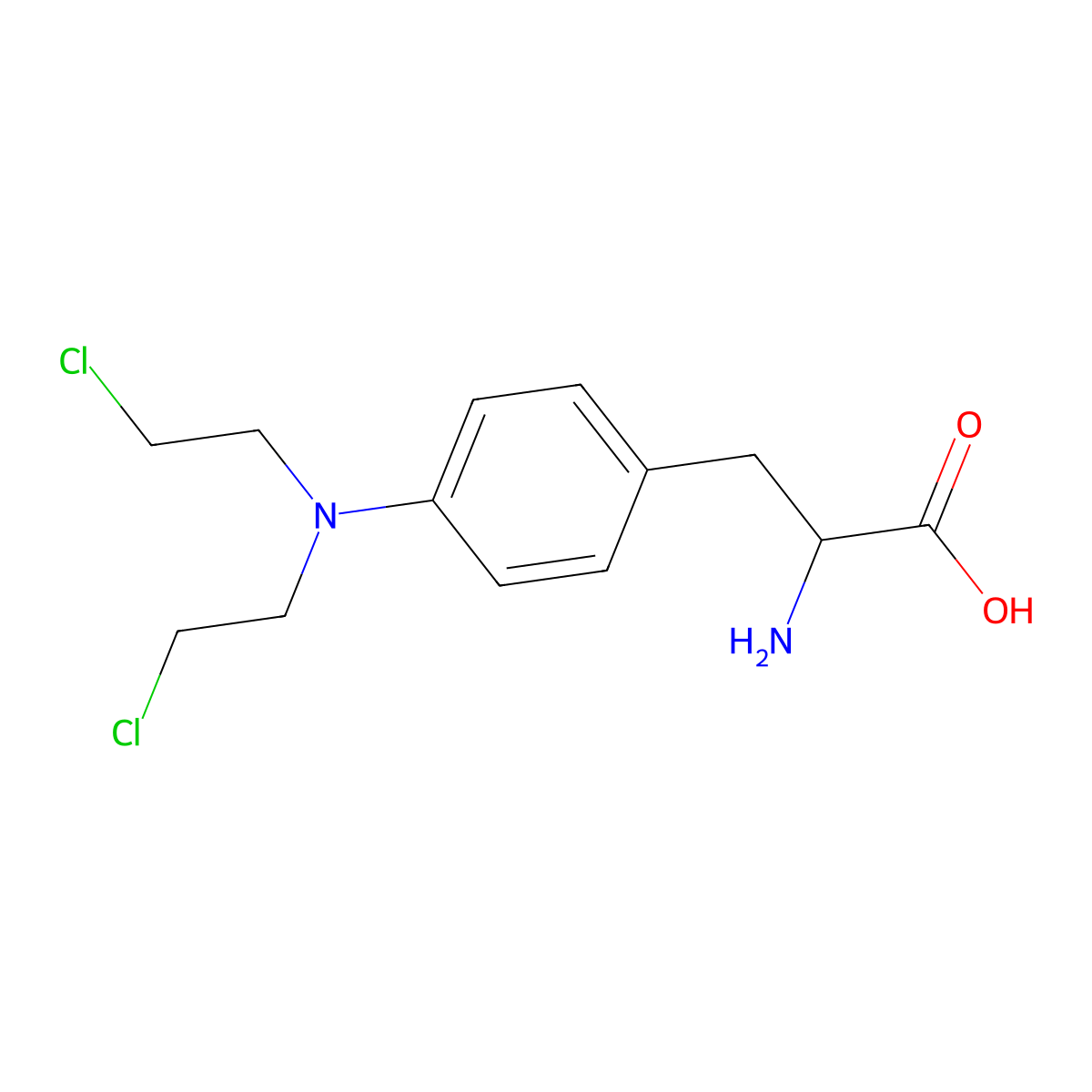 Melphalan molecular structure, CAS 148-82-3