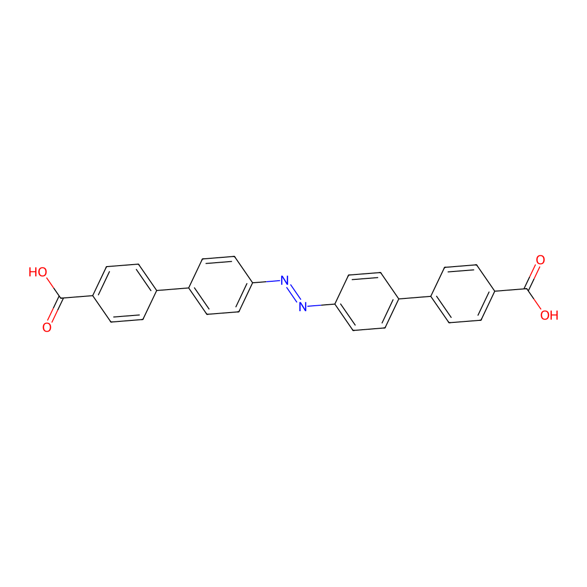 (1,1'-Biphenyl)-4-carboxylic acid, 4',4'''-(1,2-diazenediyl)bis- molecular structure, CAS 148-85-6