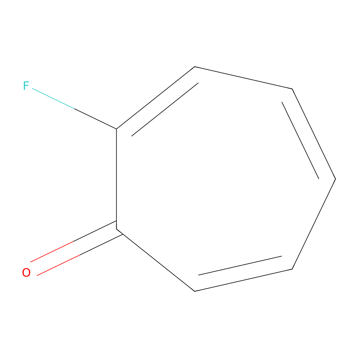 2-Fluorocyclohepta-2,4,6-trien-1-one molecular structure, CAS 1480-05-3