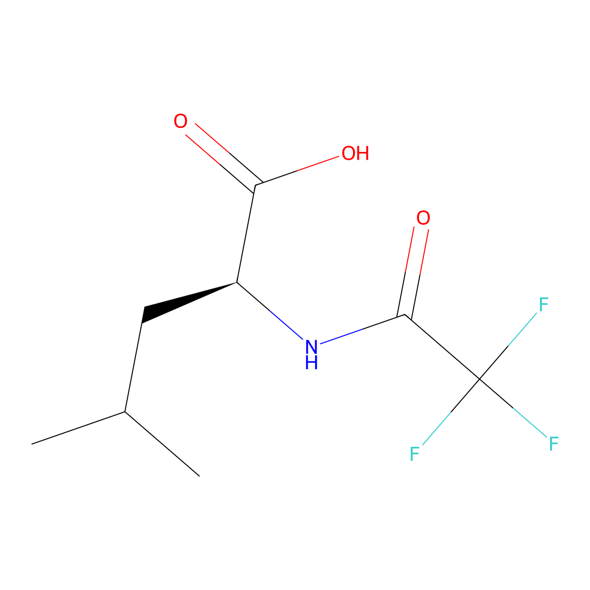 (2S)-4-methyl-2-(trifluoroacetamido)pentanoic acid molecular structure, CAS 1480-30-4
