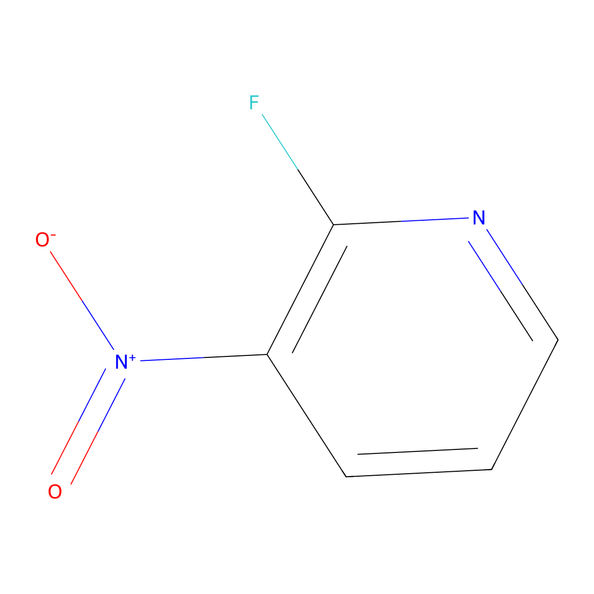 2-Fluoro-3-nitropyridine molecular structure, CAS 1480-87-1