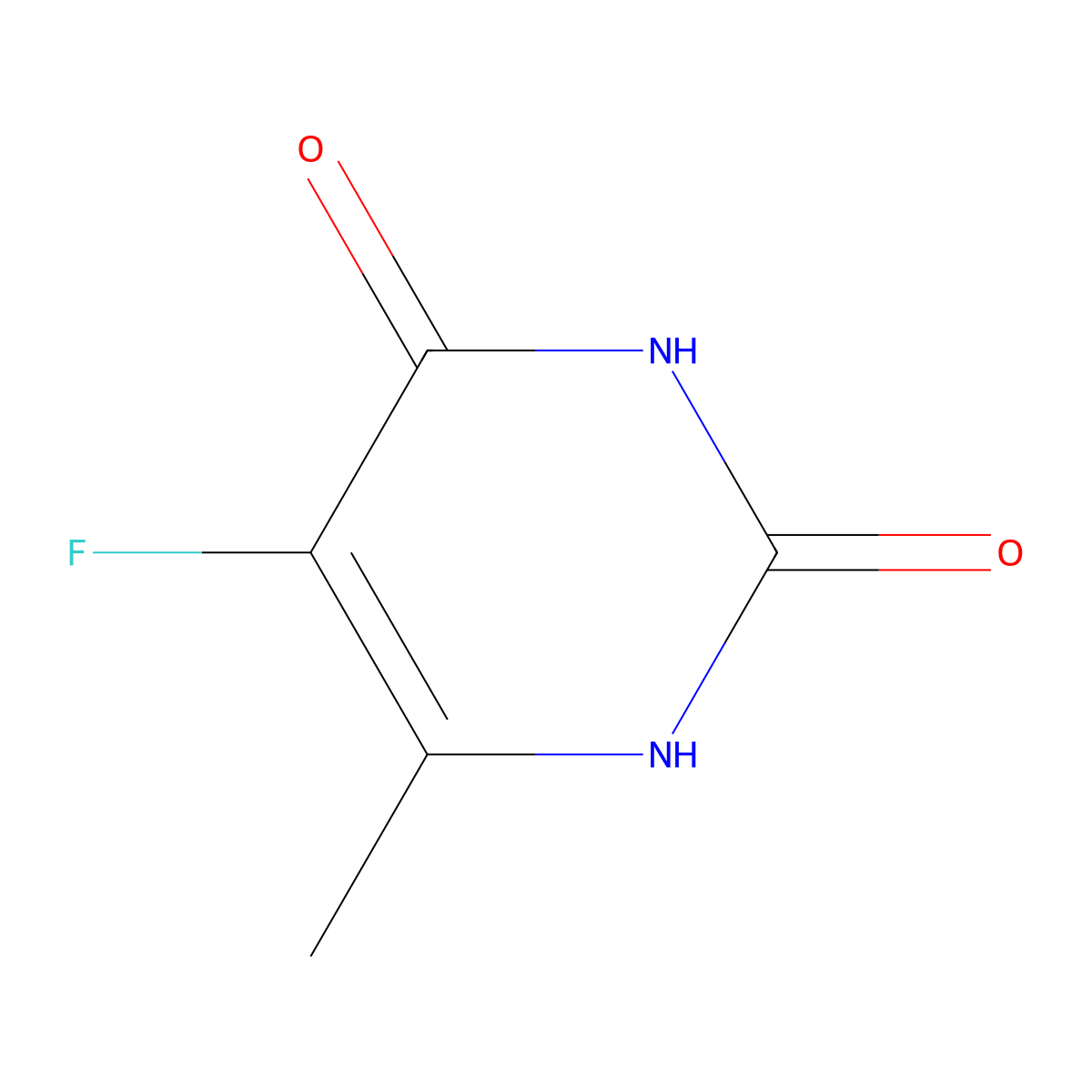 5-Fluoro-6-methylpyrimidine-2,4(1h,3h)-dione molecular structure, CAS 1480-99-5
