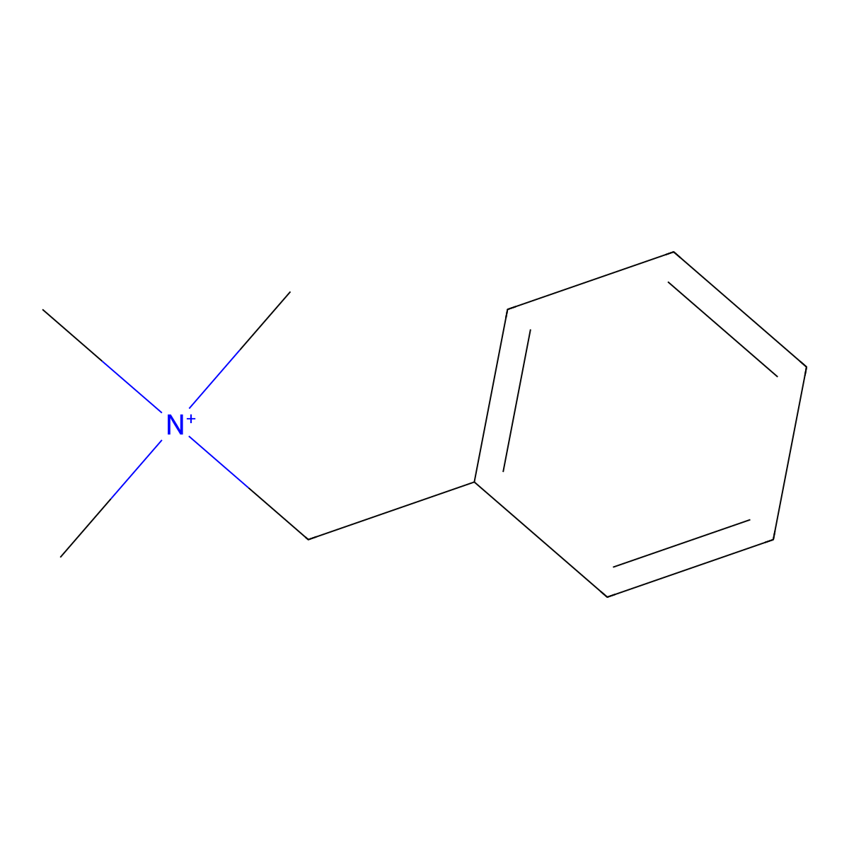 Benzyltrimethylammonium molecular structure, CAS 14800-24-9