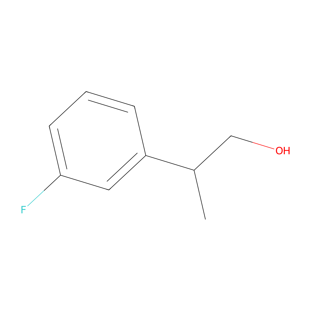 2-(3-Fluorophenyl)propan-1-ol molecular structure, CAS 1480002-67-2