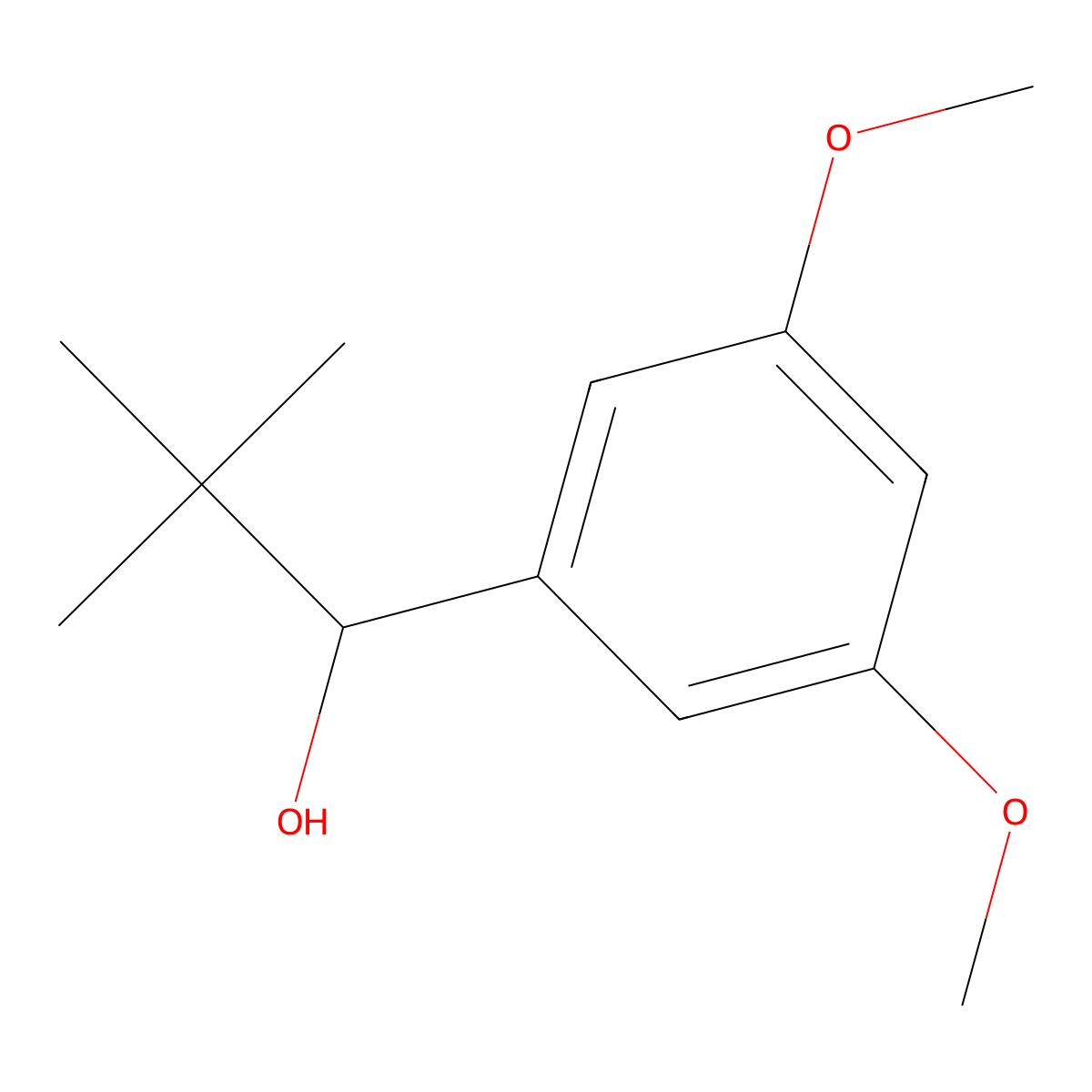 1-(3,5-Dimethoxyphenyl)-2,2-dimethylpropan-1-ol molecular structure, CAS 1480002-71-8
