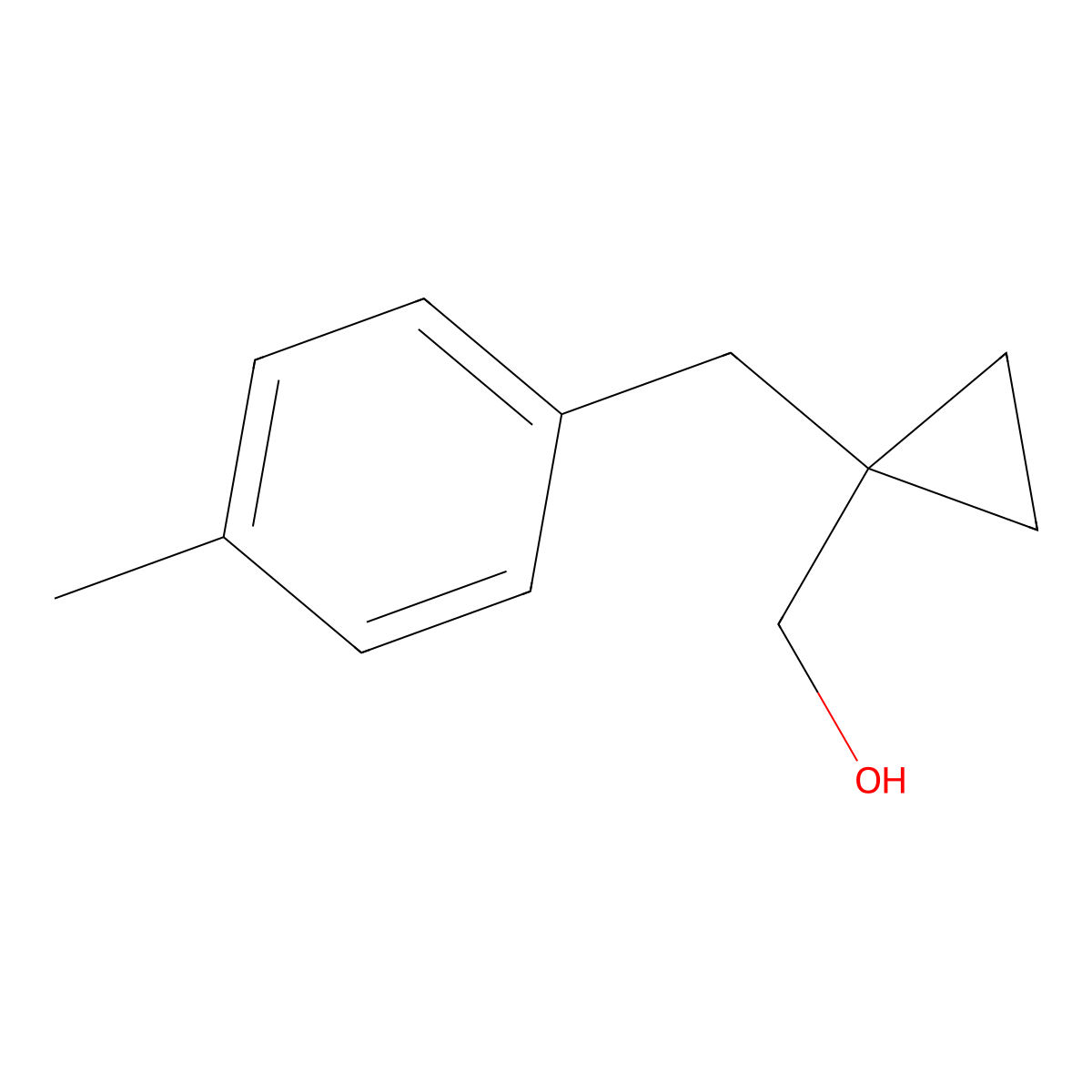 (1-(4-Methylbenzyl)cyclopropyl)methanol molecular structure, CAS 1480005-15-9