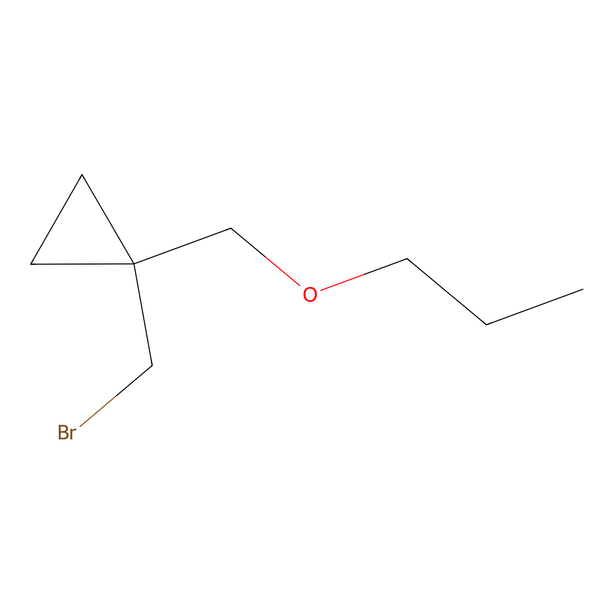 1-(Bromomethyl)-1-(propoxymethyl)cyclopropane molecular structure, CAS 1480018-75-4