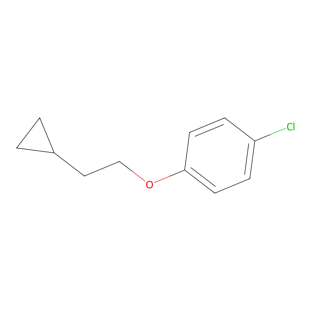 1-Chloro-4-(2-cyclopropylethoxy)benzene molecular structure, CAS 1480039-27-7