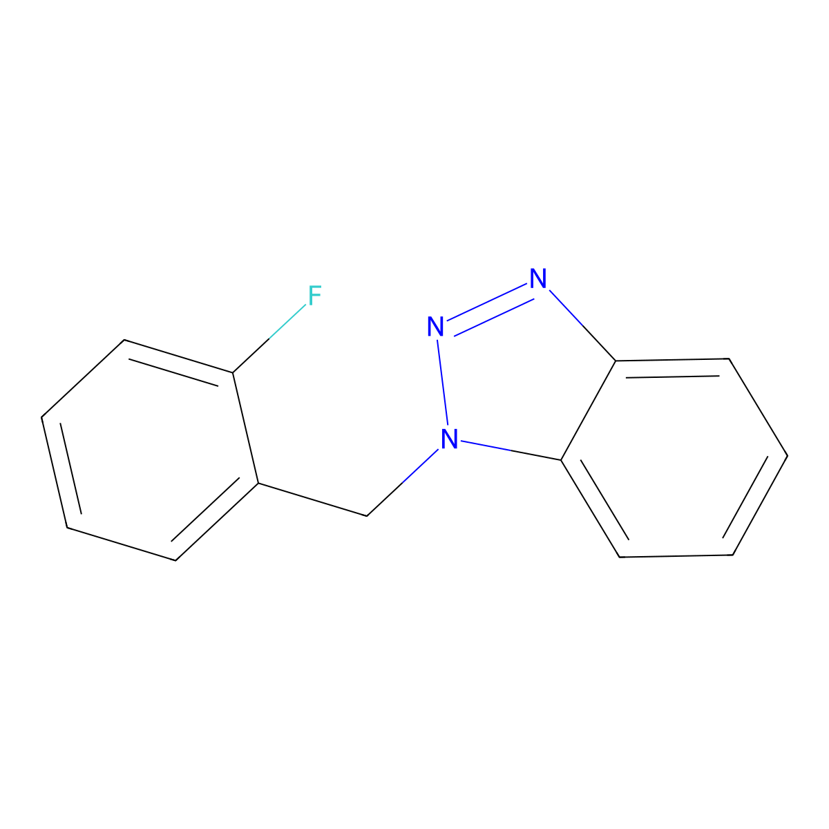 1-(2-fluorobenzyl)-1H-benzo[d][1,2,3]triazole molecular structure, CAS 148004-77-7